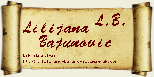 Lilijana Bajunović vizit kartica